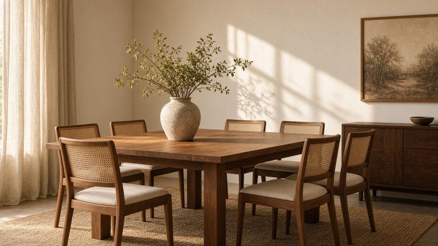 Oak pedestal dining table